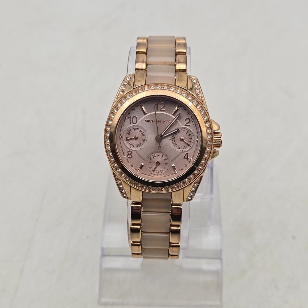 Michael Kors Chronograph Women's Mini Blair Rose Gold Tone Watch MK6175 - Picture 2 of 16